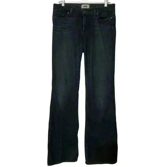 Paige Transcend Skyline Boot Jeans - Dark Wash - Size 30 - Picture 1 of 9